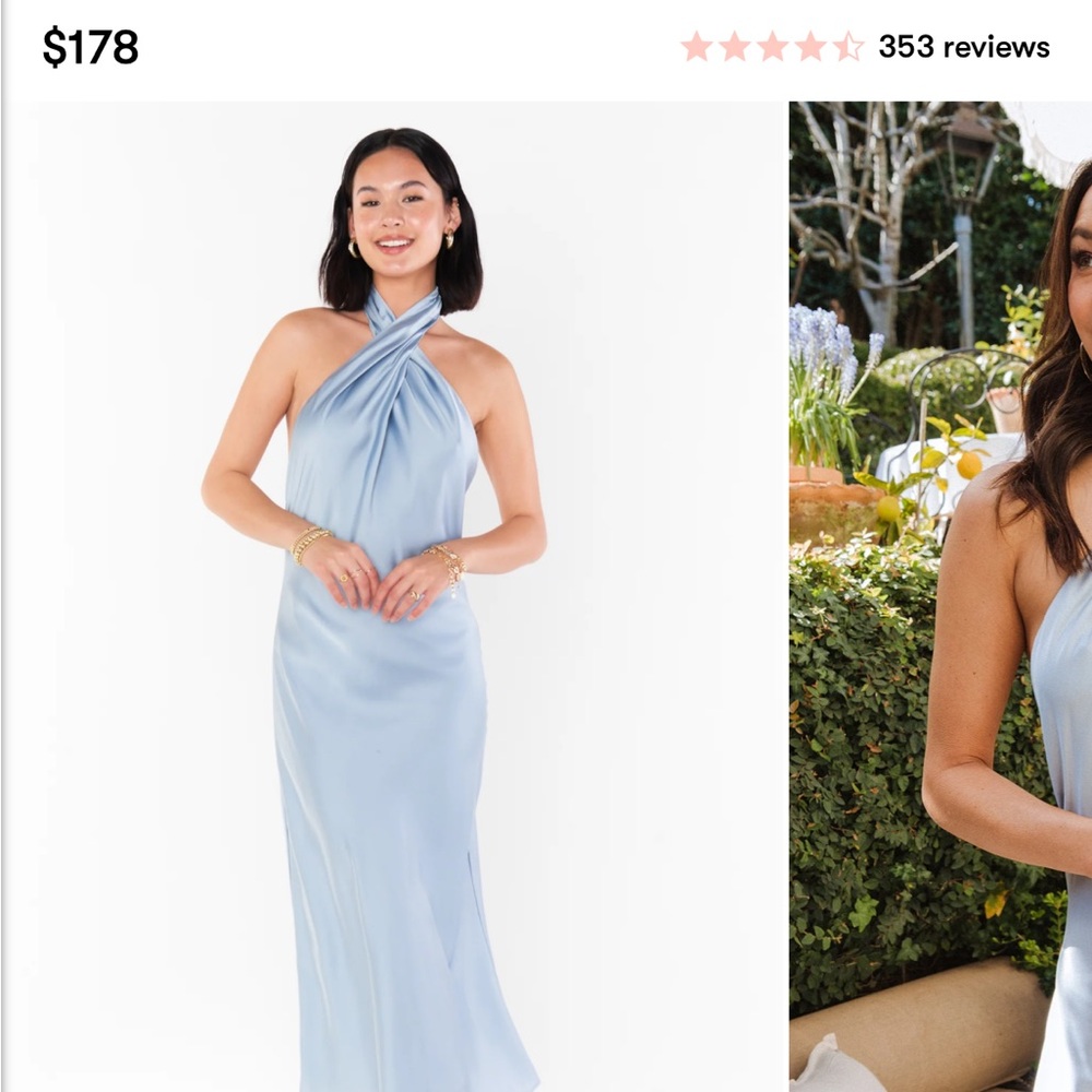 Show Me Your MuMu Light Blue Midi Dress